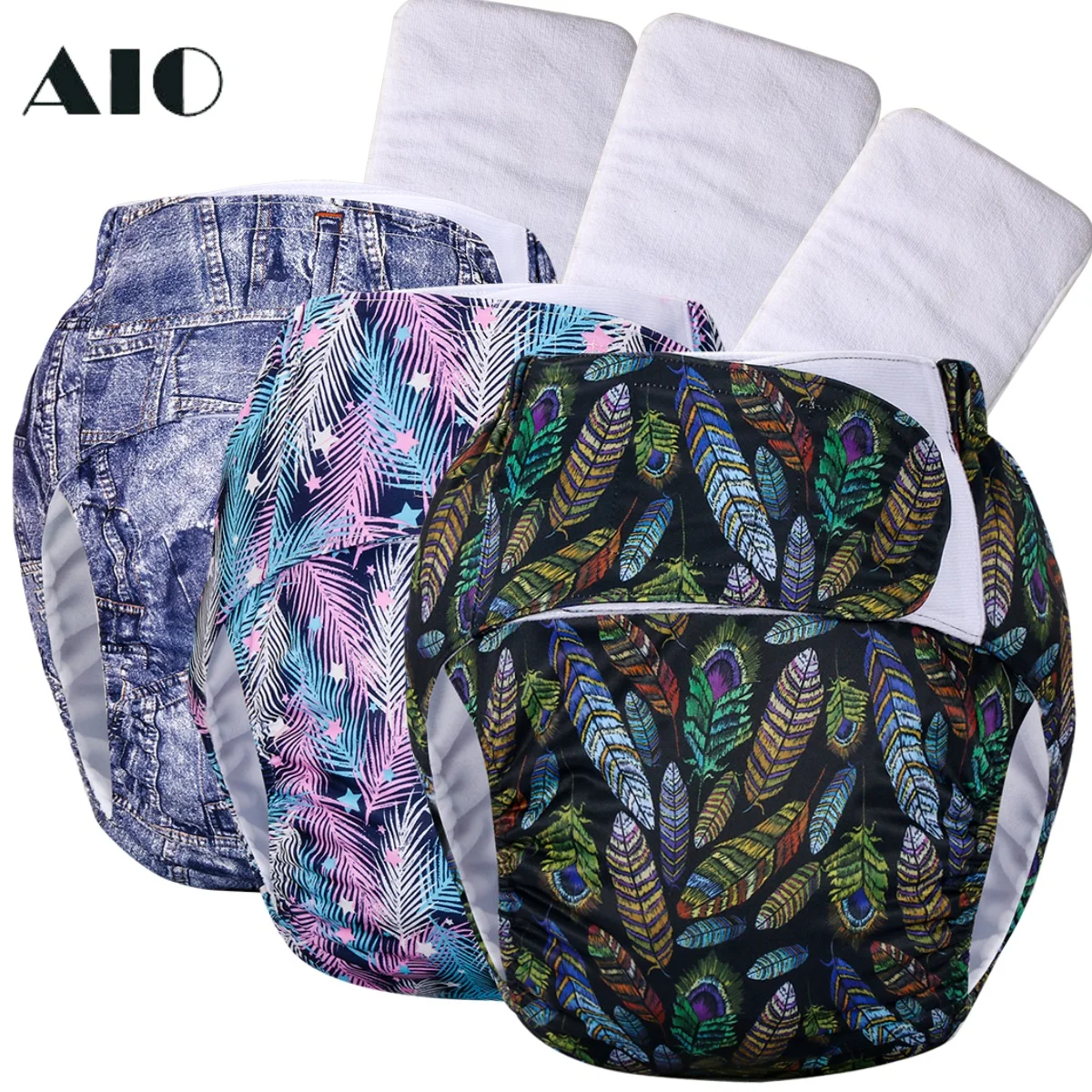 AIO pañales ajustables para adultos pañales lavables para adultos pantalones no humectante ropa interior a prueba de fugas pañales para incontinencia para ancianos