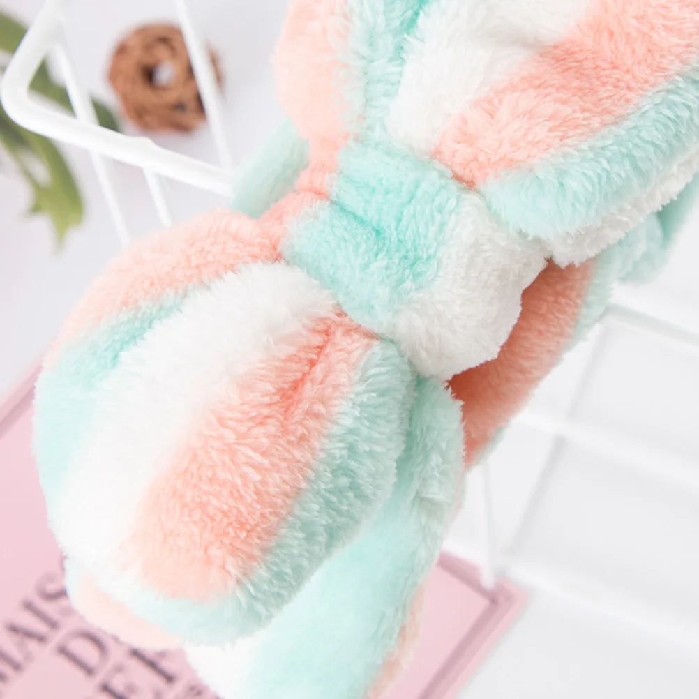 

6pcs Flannel Headbands for Makeup Face Washing Cute Hair Accessories Sweatband Women Yoga Running for Girls