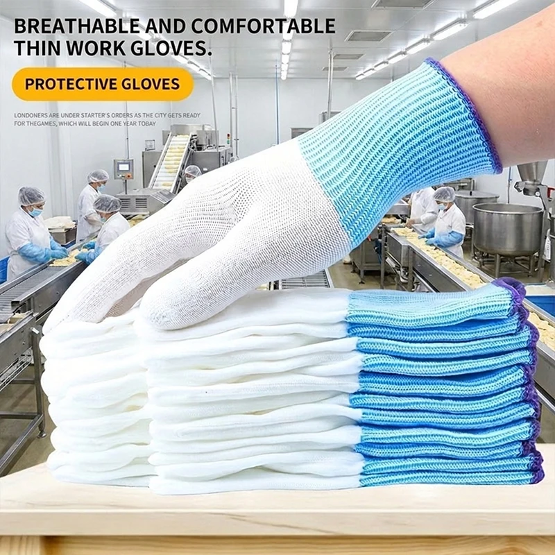 16 Pairs of lightweight and Comfortable Work Gloves Are Suitable for Electronic Processing, Logistics Handling, Gardening