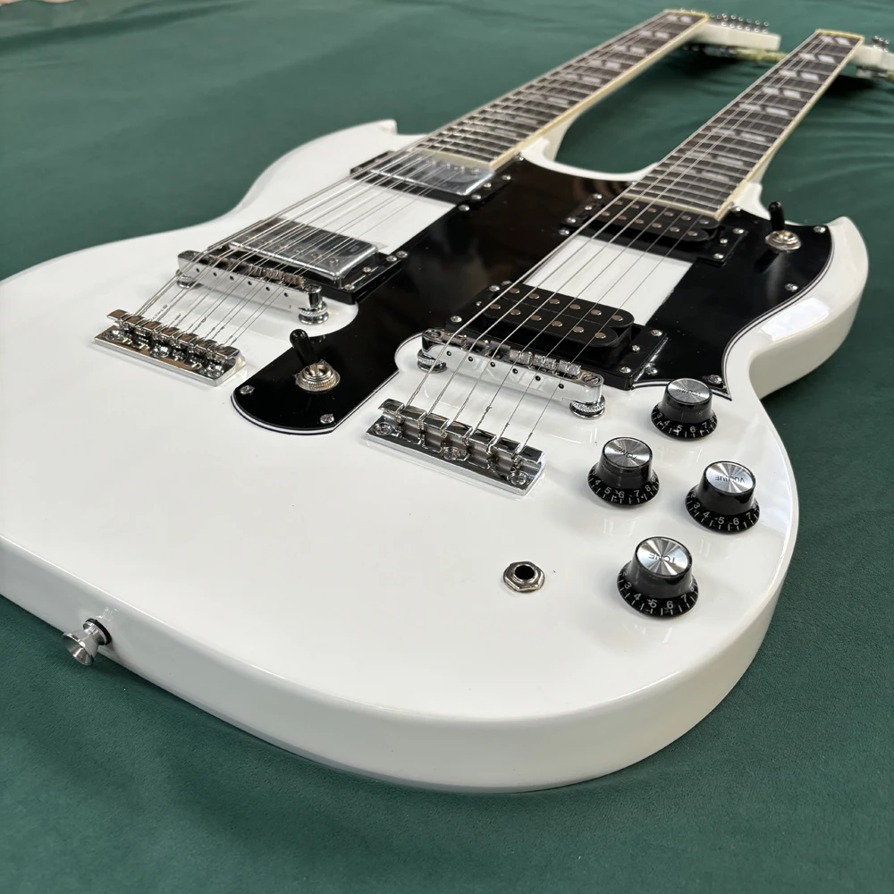 

Double-neck guitar high-quality hardware, smooth frets, comfortable neck, balanced tone,stable tuning,