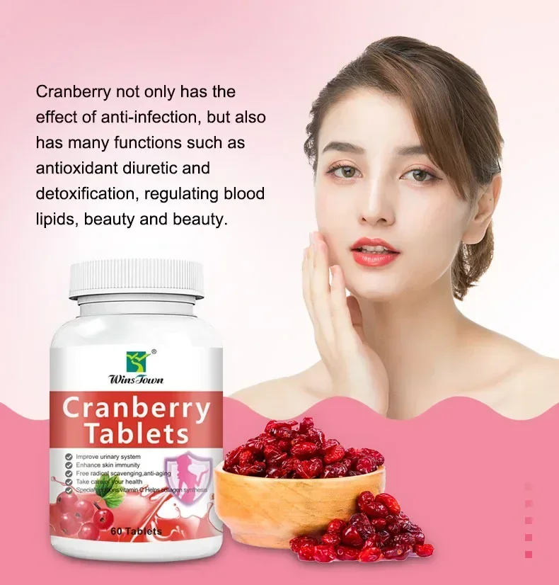 1 bottle cranberry slices supplement nutrients enhance immunity prevent dementia as a health food