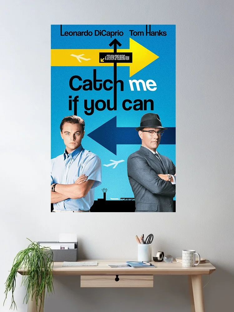 Catch Me If You Can Movie, Art Print Silk Poster Home Wall Decor
