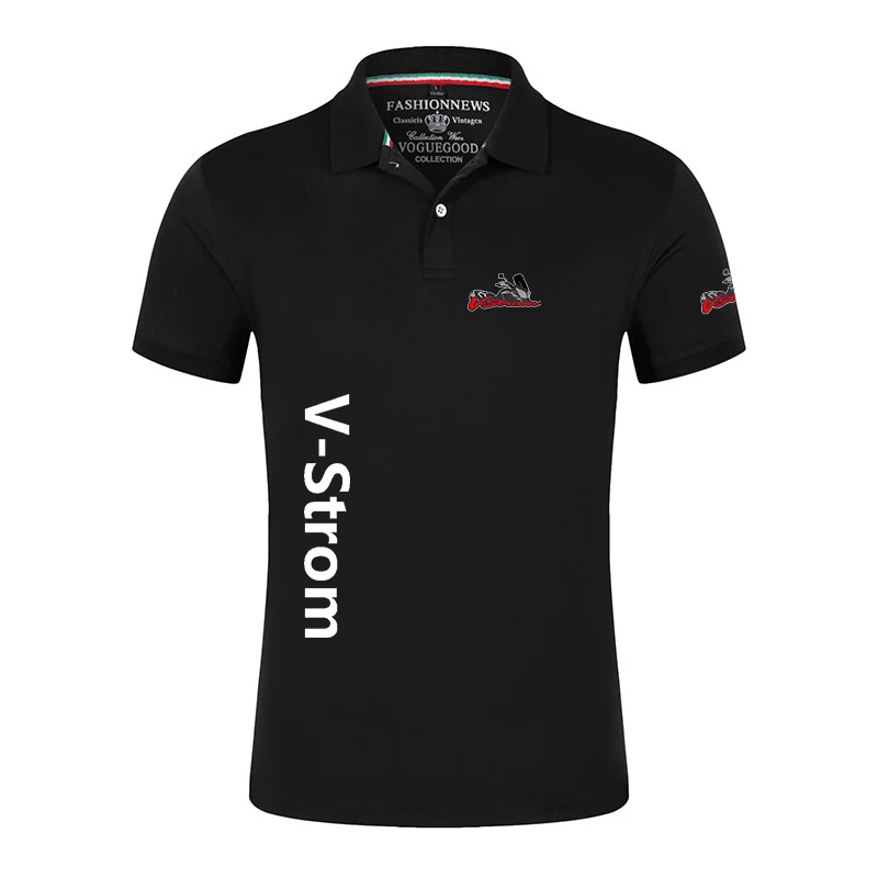 2024 Motorcycle Vstrom 650 V Strom Men New Autumn Casual Polo Shirt Comfortable T-shirt High Quality Breathable Short Sleeve Top