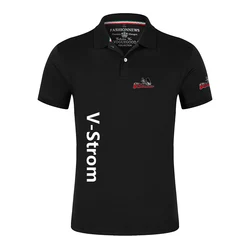 2024 Motorcycle Vstrom 650 V Strom Men New Autumn Casual Polo Shirt Comfortable T-shirt High Quality Breathable Short Sleeve Top