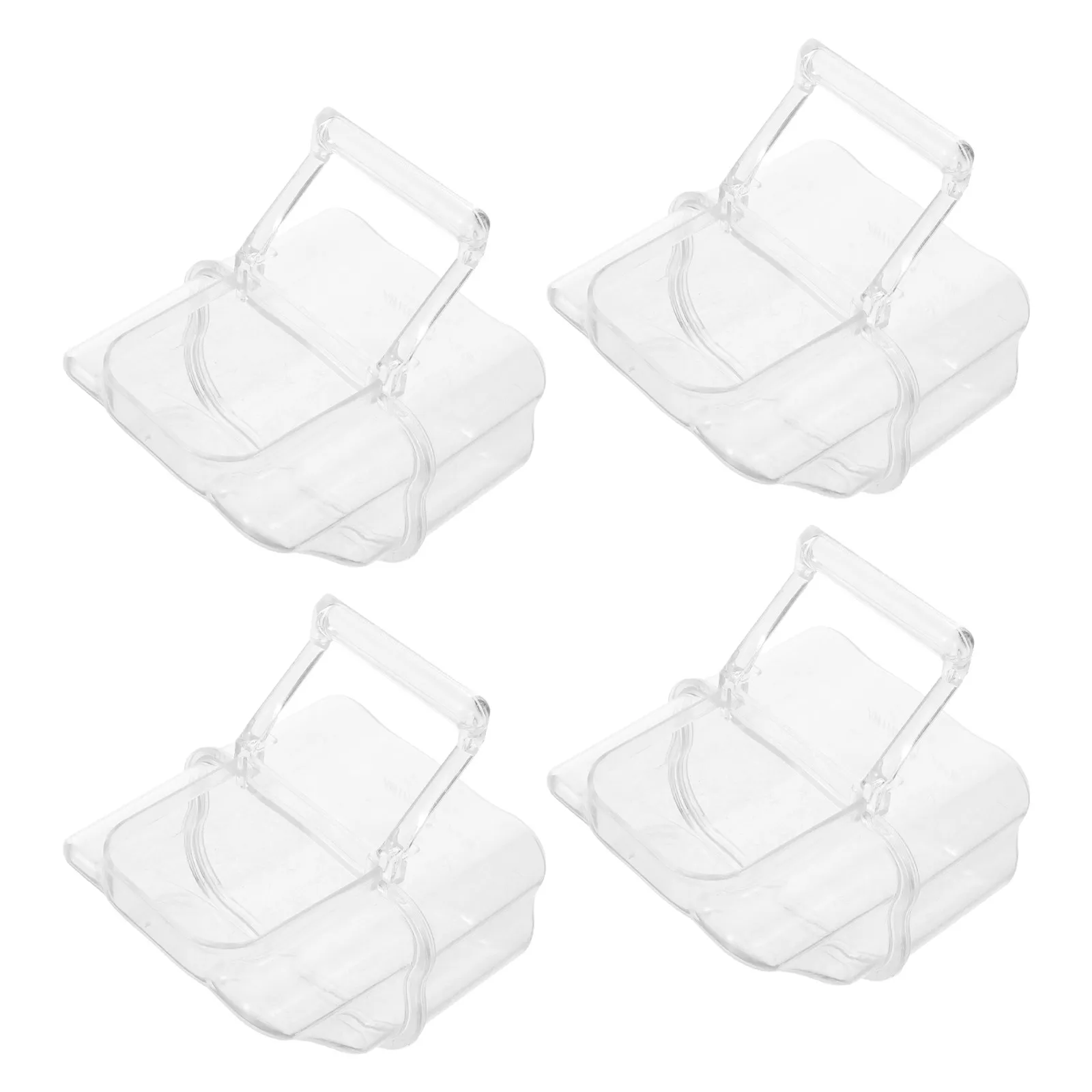 Transparent Bird Feeder Cups 4 Pack Anti Splash Hanging Food Water Bowls for Bird Cages Seed Containers
