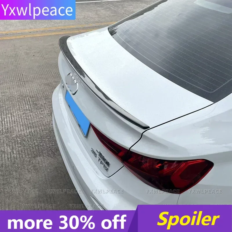 

For Audi A3 S3 8Y Sedan Spoiler 2021 2022 2023 ABS Plastic S Style Unpainted Color Rear Trunk Lip Wing Body Kit Accessories