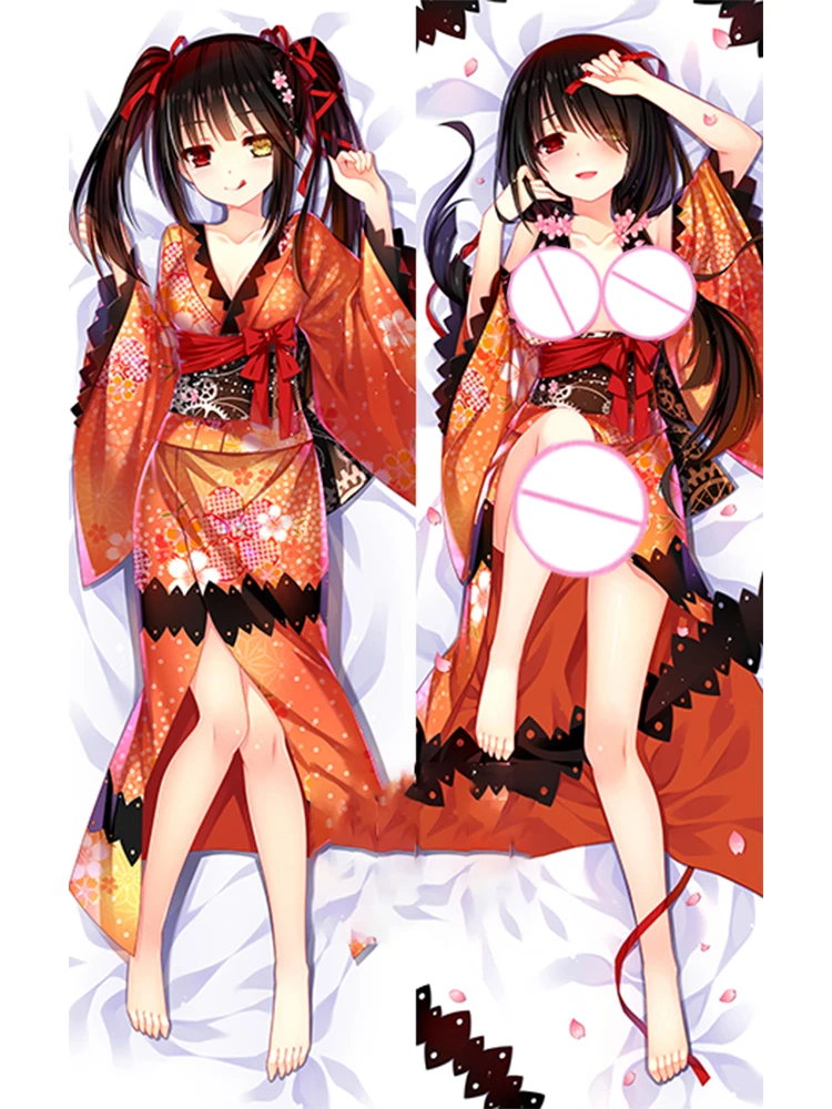 

Dakimakura Anime Pillow Cover Tokisaki Kurumi Double Sided Print 2Way Cushion Bedding Festival Gifts Gifts