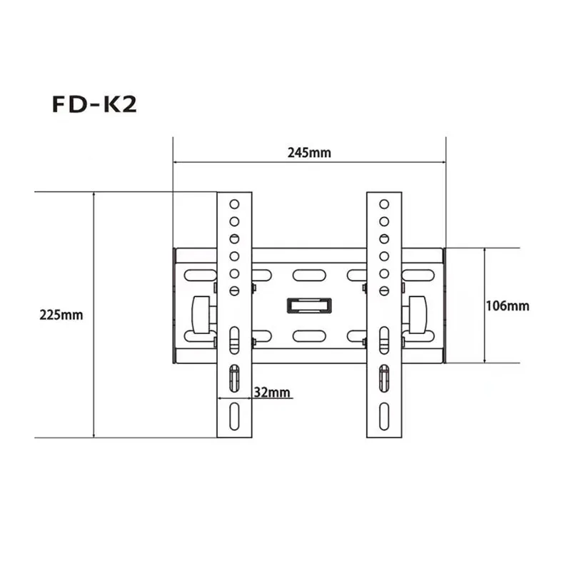 High Quality Cold Rolled Steel Black Desk TV Wall Mount Vesa 200*200 mm Tilt 15-43 Inch for Living Room Furniture