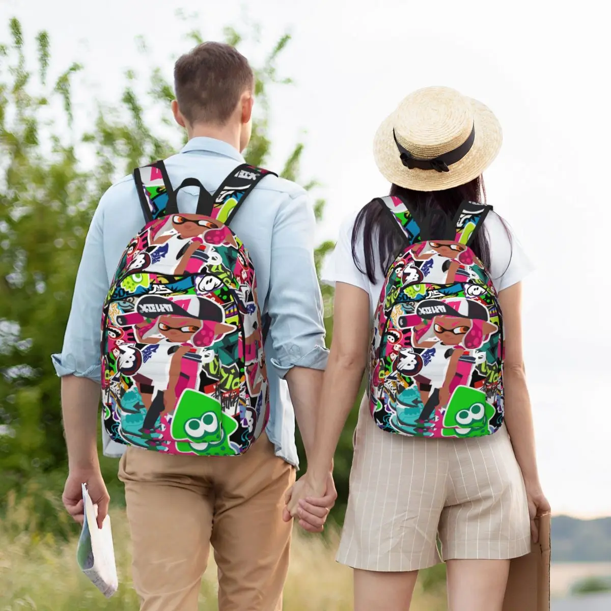 Gioco Splatoon per uomo donna studente scuola Bookbag Cute Octopus Daypack medio alto College escursionismo