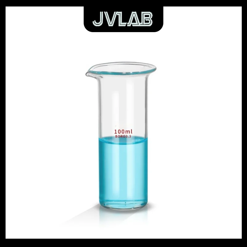 

​​Borosilicate Glass Melting Tube 35mm Diameter 100mm Height Flat Bottom Wide Mouth Laboratory Sample Preparation JVLAB