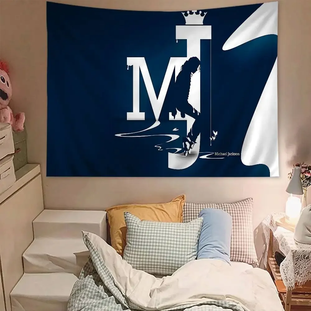 MJ King Of Pop Michael Jackson DIY Wall Tapestry Hanging Tarot Hippie Wall Rugs Dorm INS Home Decor
