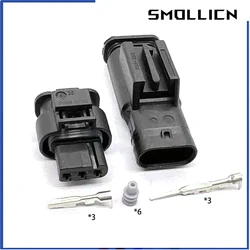 1 Set 3 Pin Automobile Waterproof Connector Parking Sensor Plug 3C0973203 872-858-541 3C0 973 203 For VW Audi BMW Benz