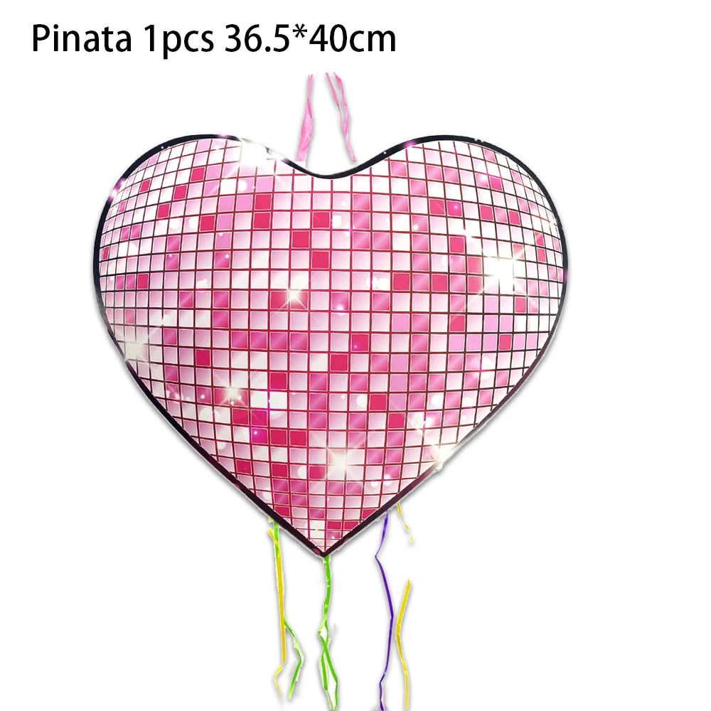 1pcs/lot Pink Heart-Shaped Pinata Birthday Party Deco Piñata Event piñata cumpleaños infantil Girls Boys Kids Favors DIY Pinata