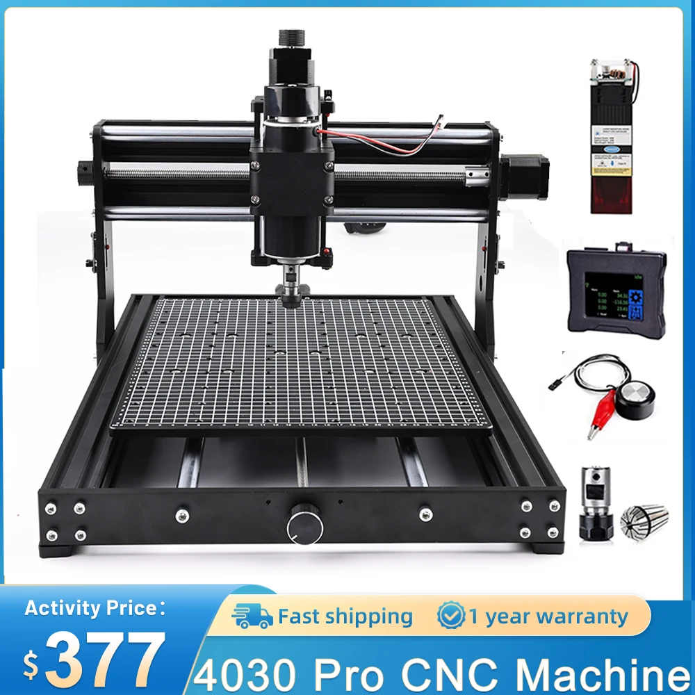 500W CNC Milling Machine 3 Axis Spindle GRBL Control Cutter Wood Router DIY  40W Laser Engraving Machine For Pcb Cutting Metal