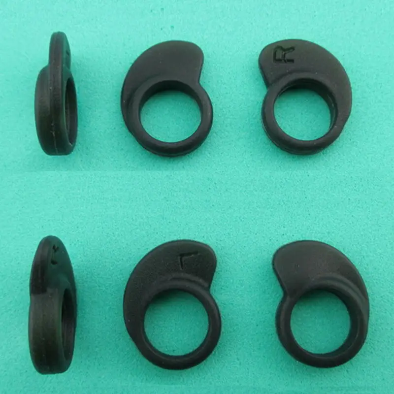 Aipinchun-2 pares de ganchos de silicona para auriculares, tapones para los oídos, accesorios para auriculares, color negro/claro