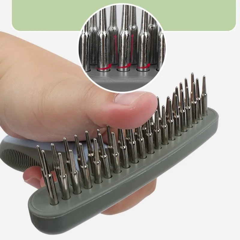 Dog Comb Double Teeth Dog Brush Stainless Steel Combs for Dogs Hair Knot Open Pet Grooming Brush Cat Comb Dog Combs Pet Supplies