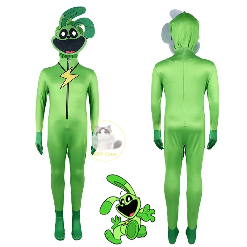 Bichisti sorridenti Costumi Cosplay GATTO sorridente Pisolino Catnap Accion Tuta Zentai Halloween Carnevale Party Dress Up per bambini Adulti