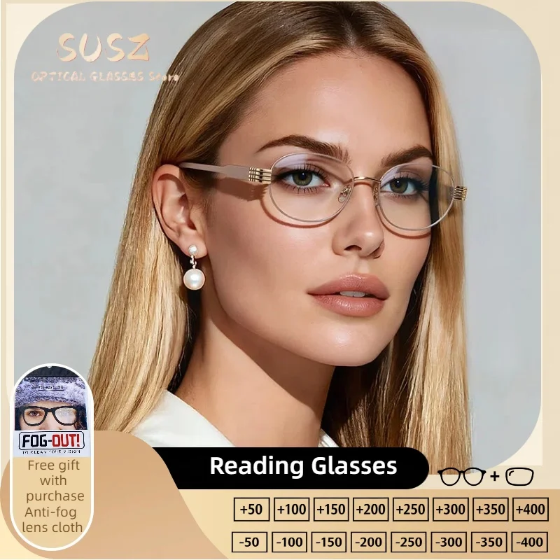 

SUSZ Classic Business Vintage/Retro Anti Blue Light Reading Glasses Retro Myopia Prescription Progressive Glasses