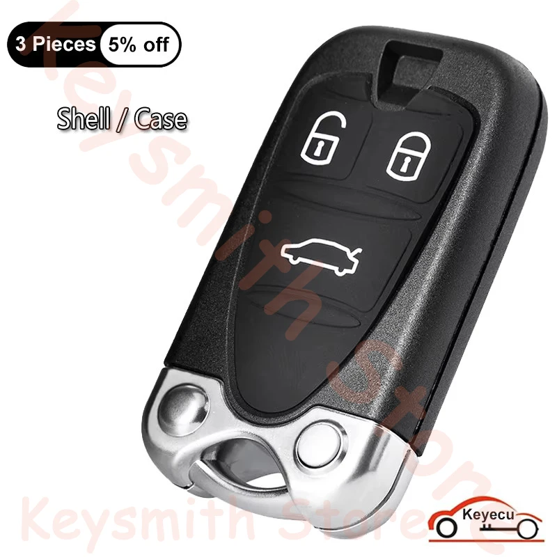 

KEYECU 3 Buttons Case for Alfa Romeo 159 Brera Spider 2005 2006 2007 2008 2009 2010 2011 Auto Smart Remote Key Shell Cover Fob