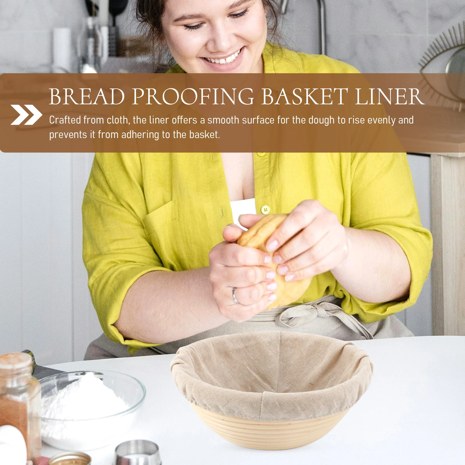 

Bread Proofing Basket Cloth Cover 38x9 Dough Fermentation Liner Sourdough Baking Basket Cloth Baking Accessories