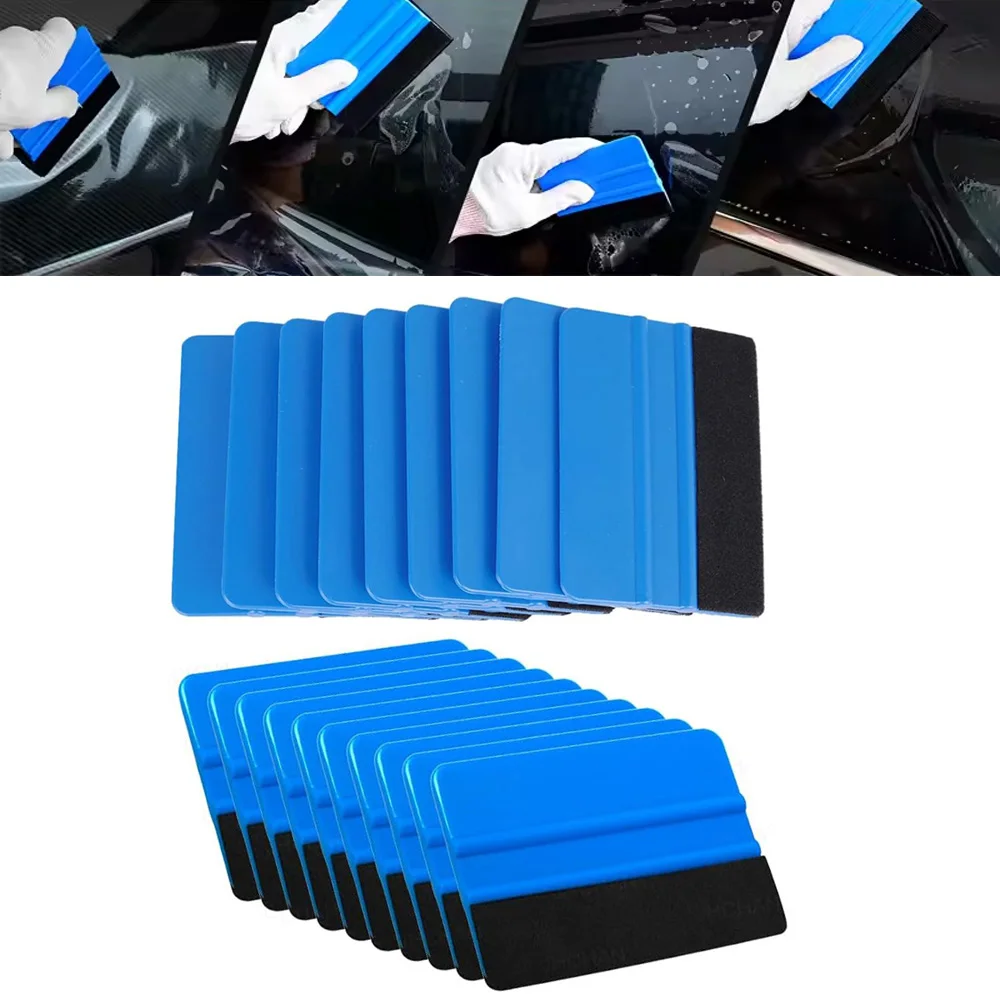 20Pcs Car Adhesive Vinyl Squeegee Tool Felt Edge Scraper 4 Inch Wrap Spatula Bubble Removal Window Tint Wrapping Tool