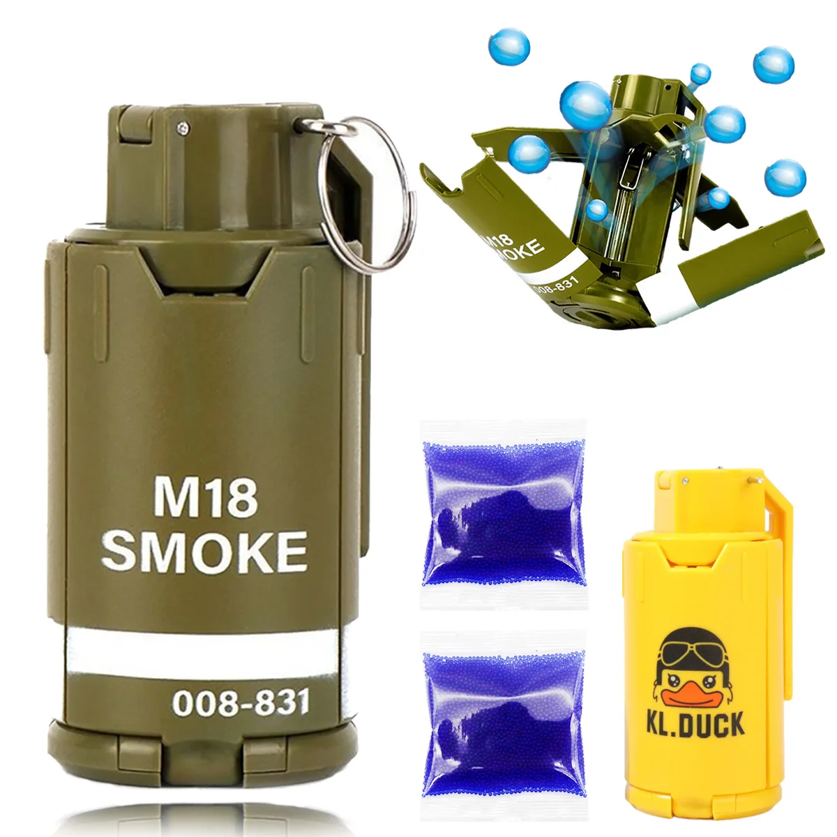 M18 Tactical Smoke Bomb Model, Long-Range Throwing Object, M18, Water Bomb, Smoke Bomb, Airsoft Grenade Model