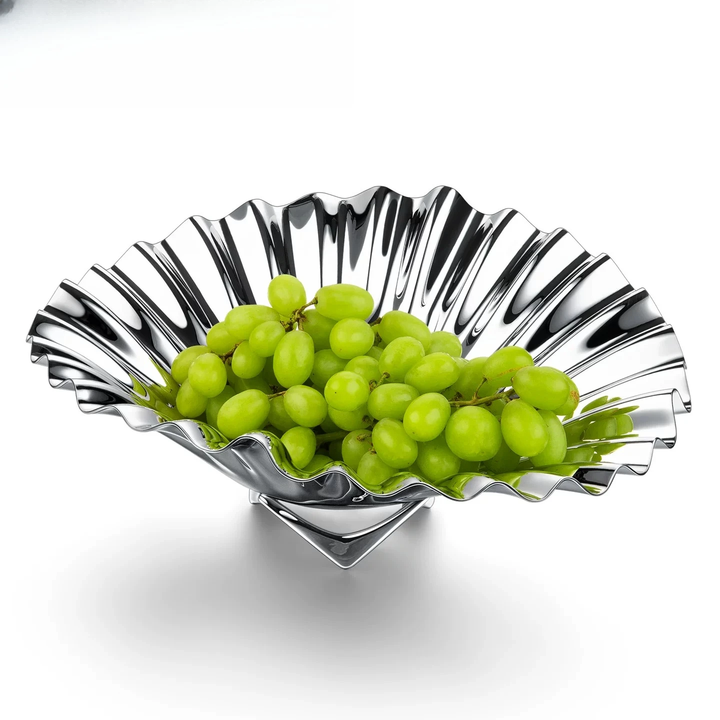 Luxury Lotus Fruit Plate ins Wind Stainless Steel Large Fruit Pocket Decorative Housewarming Gift