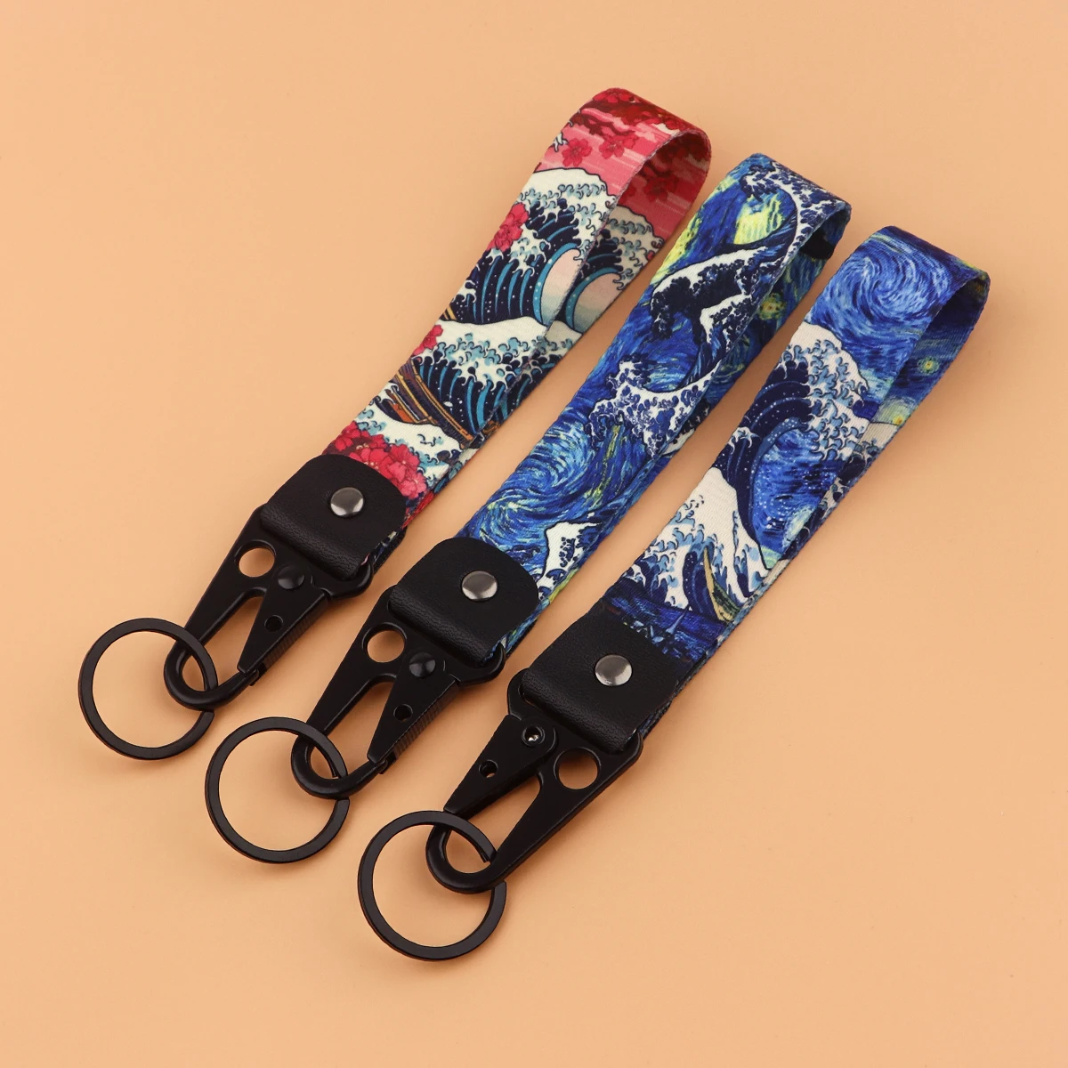 LLavero de pintura al óleo japonesa, etiqueta para llave de pico de águila para motocicletas, soporte para coches, llavero de cuerda colgante, regalos para amigos, 1 Uds.