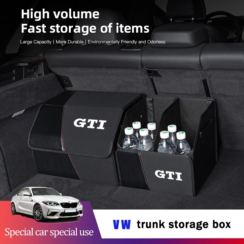 Car Large Capacity Trunk Storage Box Folding Organized Bag For Volkswagen VW GTI Amarok Teramont T-ROC Phaeton ID.3 Sharan Jetta