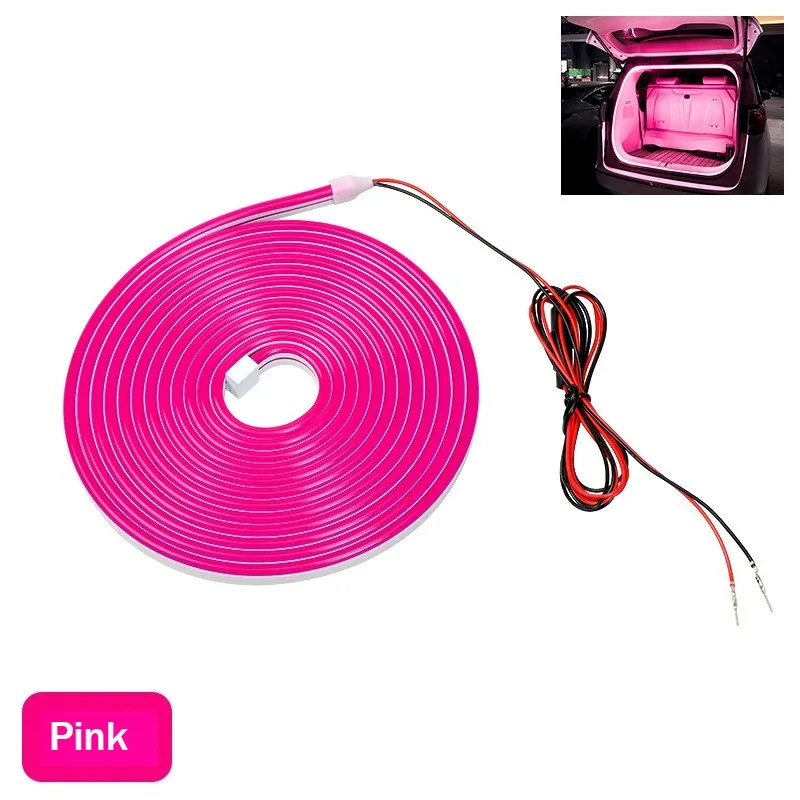 Universal 4m connector Plug Play Car Rear Trunk Brighten LED Strip Modified Lighting for Waterproof Flexible Light 12V Hot Sales