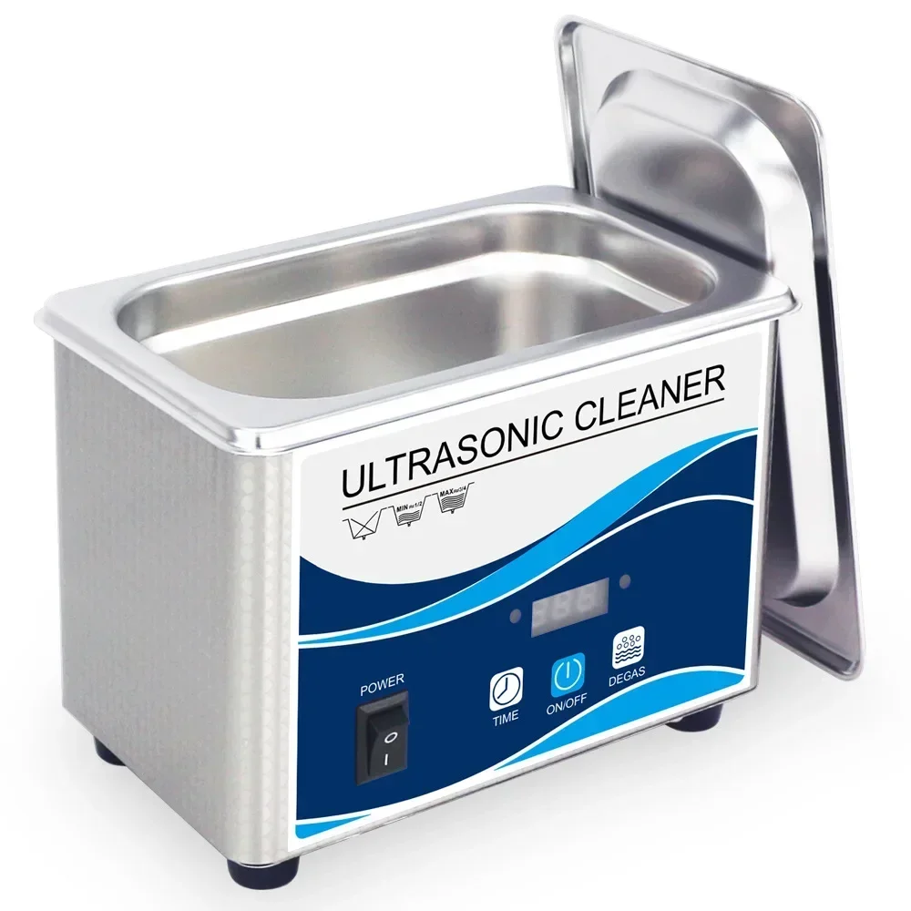 220V 800ml Household Digital Ultrasonic Cleaner 50W Stainless Steel Bath Ultrasound Cleaning for Watches Jewelry Tool Part