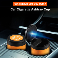 Portable LED Smoke Car Ashtray Cigarette Holds Cup Automatic Light Indicator Ashtray Car Cup Trash Can Decoration for ZEEKR 001