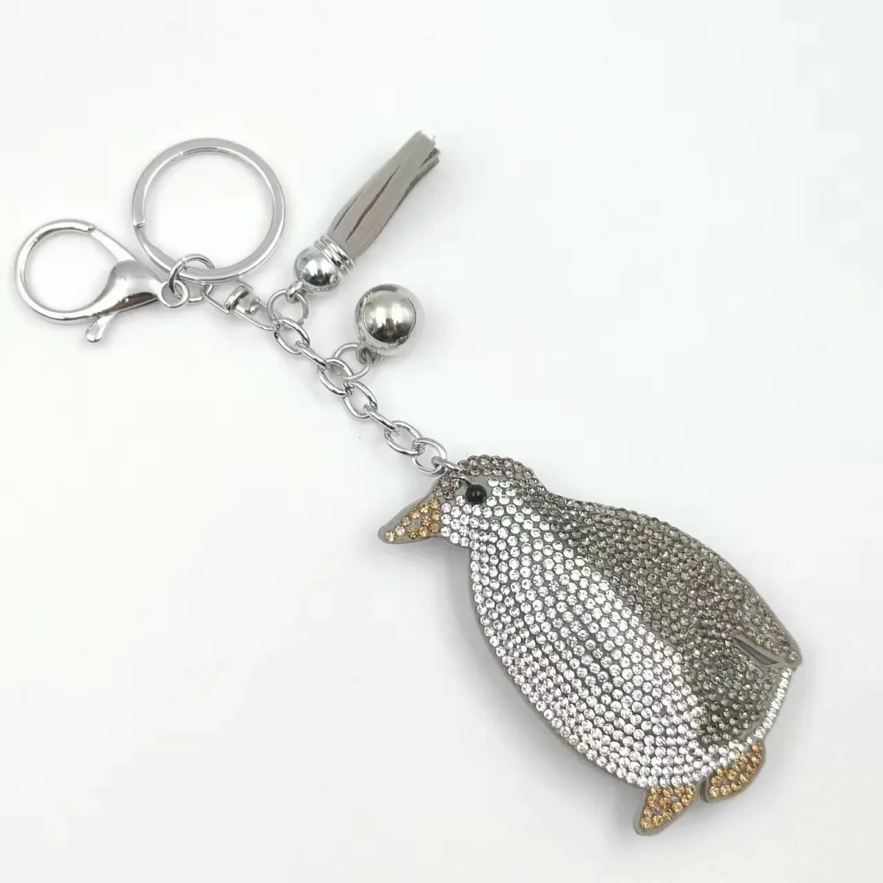 Cute Penguin Keychain with Crystal Car Pendant for Bag Hanging, Ocean Animal Key Chain for Women Men