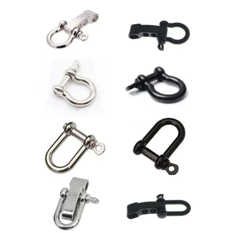 10Pcs D-type/Horseshoe/U-shaped Connection Buckle Suitable Paracord Bracelet Outdoor Camping EDC Accessories Multifunction Tool