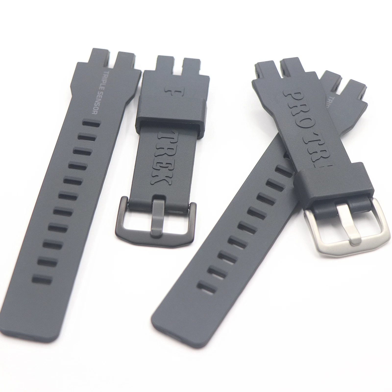 Watchband Strap For Casio PRW-300 PRW-3100Y PRW-6100Y-1B 6000Y/YT/FC-1 Silicone Watch Band Black Silicone Men Accessories