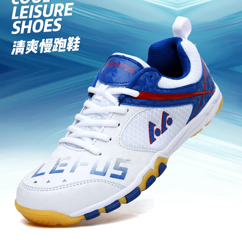 Lefus Brand Table Tennis Shoes Badminton Training Sneakers Sports Men Women Athletic Footwear Non-Slip Wear-Resistant
