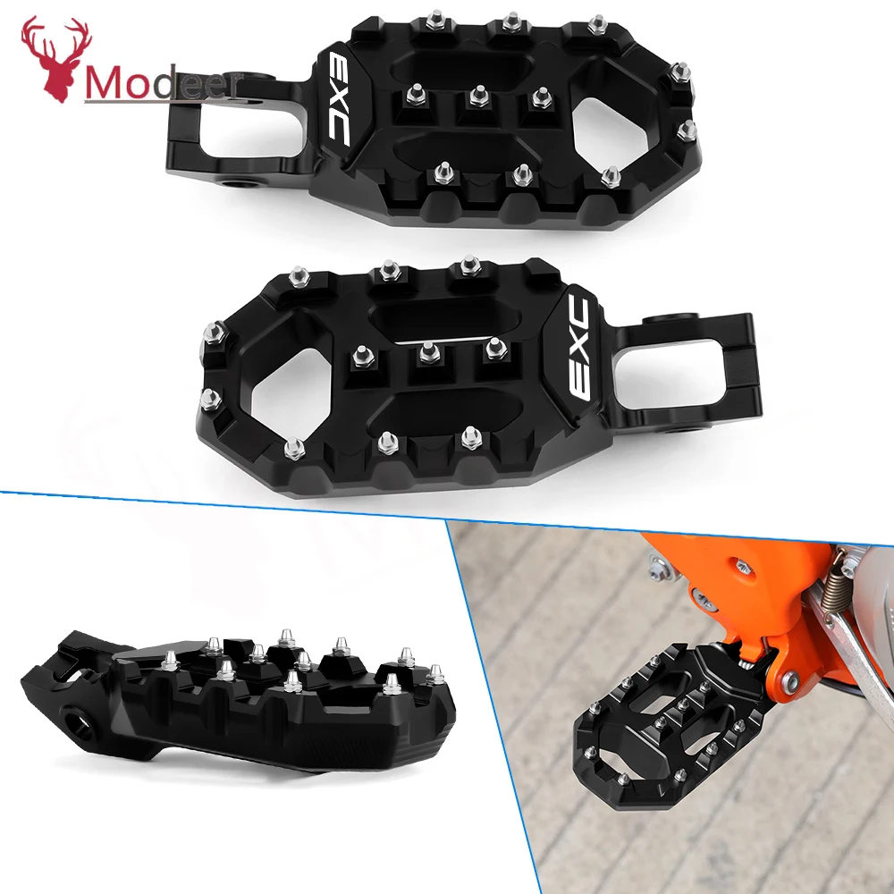 

For 125 530 EXC-F 125EXC 530 EXC 125 exc Motorcycle CNC Aluminum Foot Pegs Pedals Foot Rests 2017 - 2020 2021 2022 2023