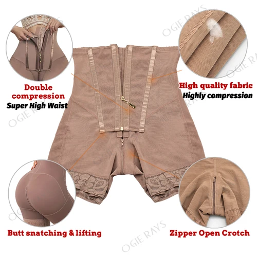 Imagen 2 del producto Control de barriga moldeador levantador de glúteos faja colombiana esculpir corsé adelgazante reductor de cuerpo mujer bragas de cintura alta