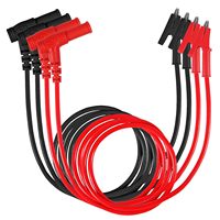 4PCS Multimeter Test Leads Right Angle Banana Plug to Alligator Clip Heavy Duty Silicone Wire for Electrical Testing 3 Feet/1m