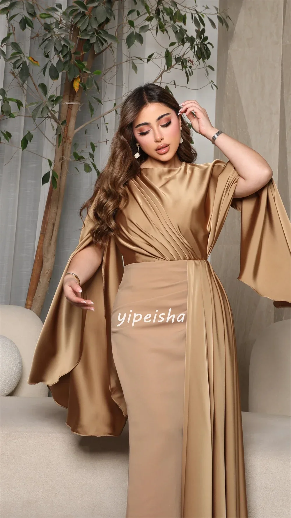 تعديل السعر المخصص وشاح ثنيات الطية حزب ألف خط س الرقبة مخصص فساتين المناسبات ميدي