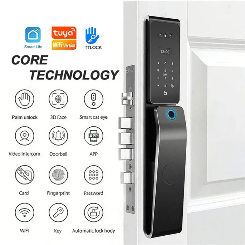 Original Design Customizable Manufacture Durable Security Safety Electronic Password Smart Home Gate Lock With Camera