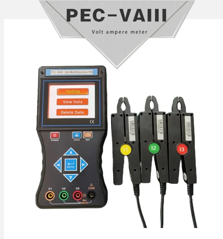2025 رائجة البيع PEC- VAIII فك التيار متر صحيح RMS الجهد الحالي اختبار الاستمرارية مع المدى الرقمي المشبك الرقمي