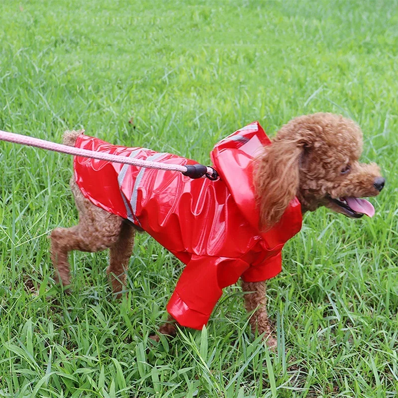 Dog Raincoat Reflective Waterproof Snowproof Pet Coat for Small Puppy Cats Raincoat Chihuahua Bulldog Pets Cape Poncho Costume