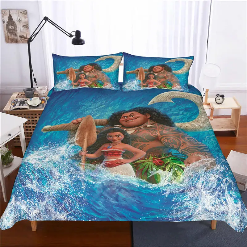 

Disney Moana Bedding Set Duvet Cover Single Twin King Size Bedroom Decoration Cartoon Boy Girls Children Bed Gifts