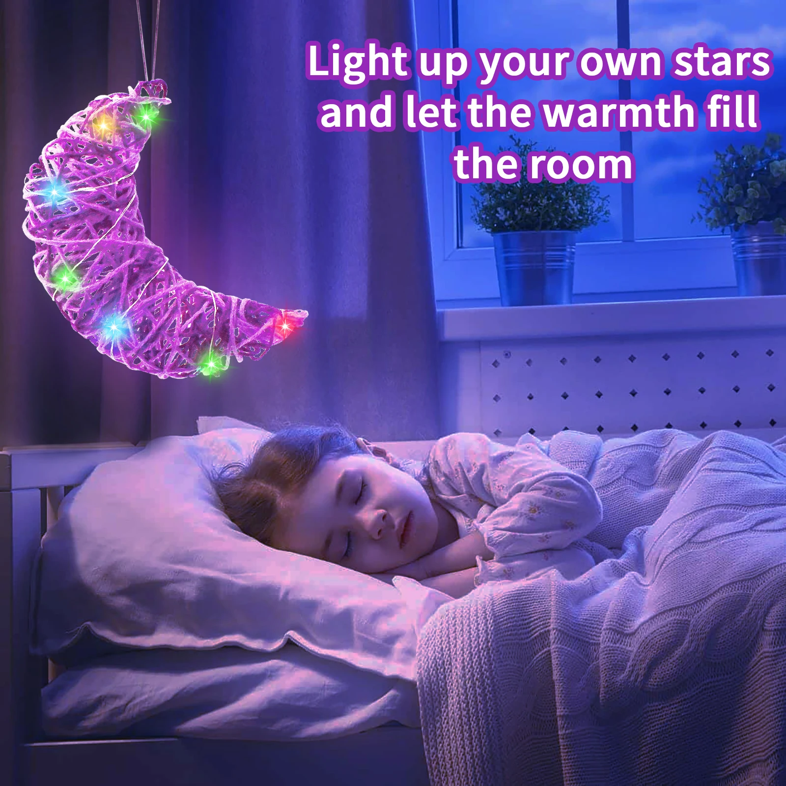 3D String Light Art Latern and Crafts Light Nail Kit Light DIY Crafting Decorations Supplies Kit Sets for Kids Children Girl Adu