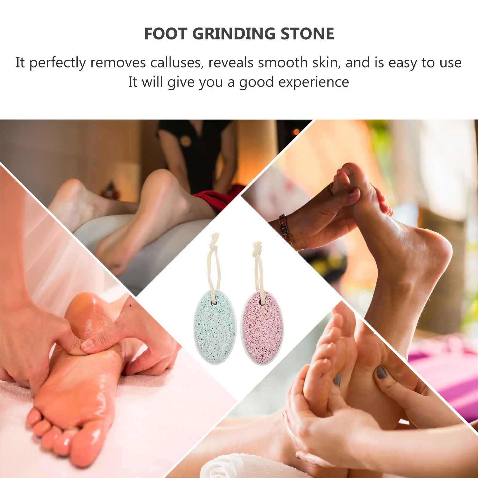 

2pcs Stone Scrubber for Feet Callus Remover Dead Skin Pedicure Pumice Stone Scrubber Tool Foot Care Lightweight Durable