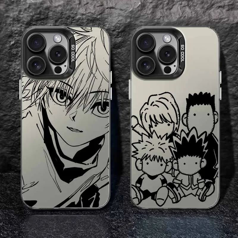 Hunter x Hunter AnimePhone funda para iPhone 17 16e 16 15 14 13 12 11 mini Pro Max X XR 8 7 Air Plus cubierta trasera mate anticaída