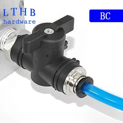 Pneumatic Valve Hand Valve Throttle Tap BC Air Speed Control Adapter 6mm 8mm 10mm Male Thread PT 1/8 1/4 3/8 1/2 Black Fitting