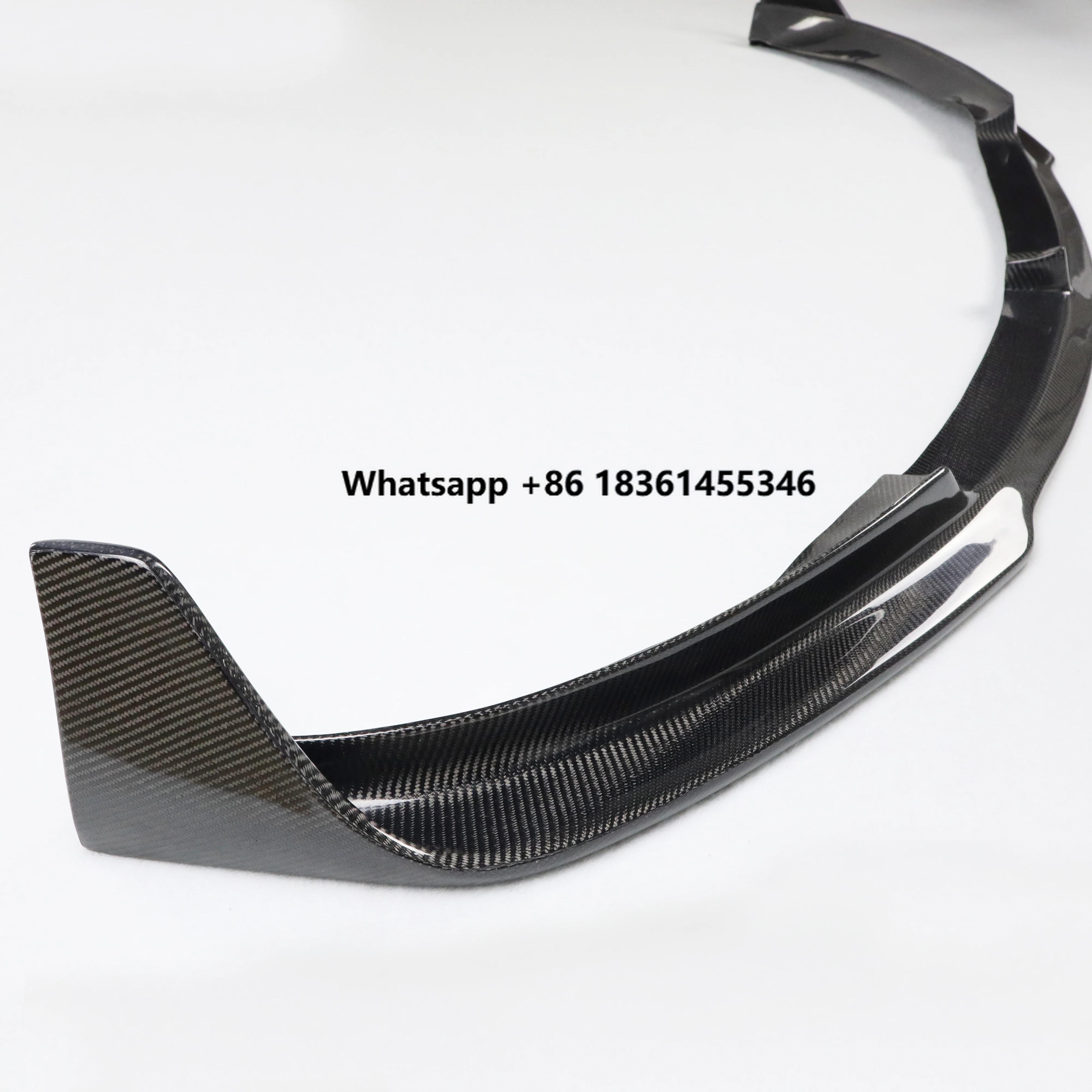 For  Model 3 V Type Carbon Fiber Front Bumper Lower Lip 2014+