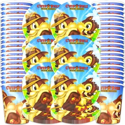 60pcs/lot Chip Dale Theme Happy Birthday Party Decorations Tableware Set Cups Plates Baby Shower Events Supplies